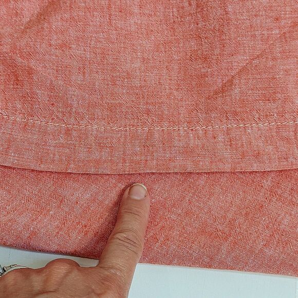 Pilcro & The Letterpress Linen Blend Women's 10 Wide Leg Coral Pants Lightweight - Picture 5 of 12